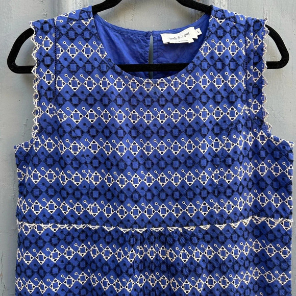 indi &  cold Broderie Anglaise Midi dress, size Large - Picture 3 of 9